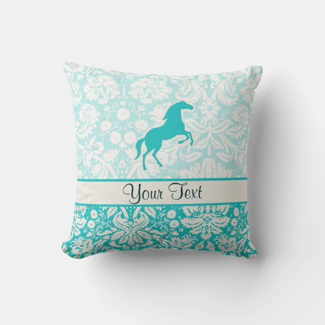 Coussin Cheval turquoise (Recto)