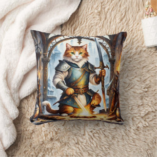 Coussin Chevalier de Chat Brave Forger des épées dans Forg