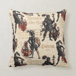 Coussin Chevalier de la Renaissance dans l'armure Élégan
