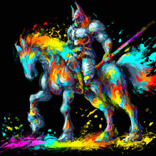 Coussin Chevalier Vibrant T-Shirt Jetez Dessous de verre d