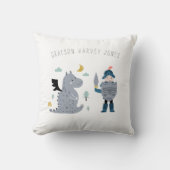 Coussin Chevaliers et Dragons Personnalisés (Recto)