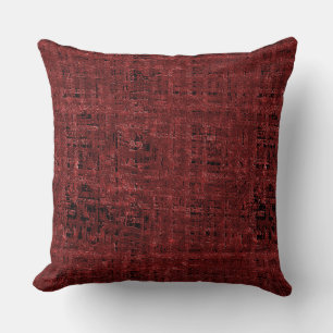 Coussin Chevauchement de petits carrés rouges peints