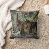 Coussin Chevaux à la Porche (par Albrecht Adam) (Couverture)