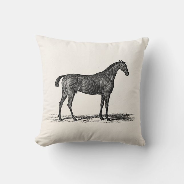Coussin Chevaux anglais de course de chevaux de course de (Recto)