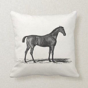 Coussin Chevaux anglais de course de chevaux de course de