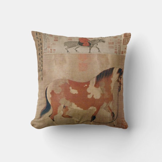Coussin Chevaux de Chine 2 (Recto)