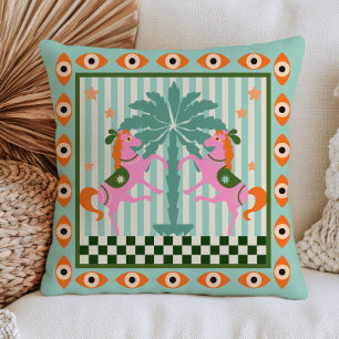 Coussin Chevaux de Poney de Mauvais Œil Dopamine Esthétiqu
