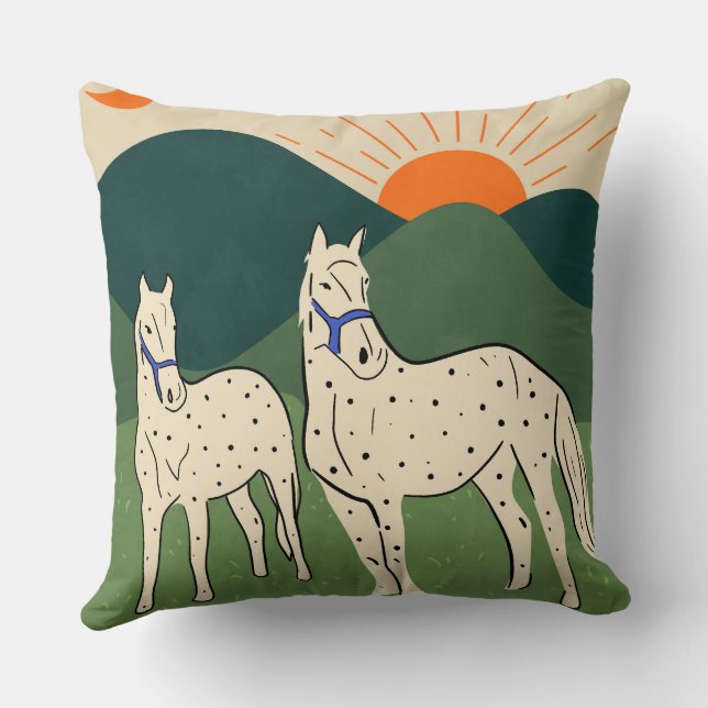 Coussin Chevaux des Highlands (Verso)