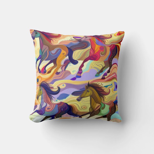Coussin Chevaux sauvages (Recto)