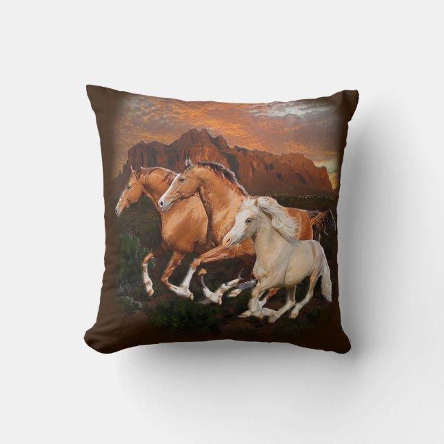 Coussin Chevaux sauvages (Recto)