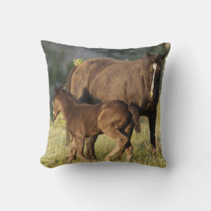 Coussin Chevaux sauvages au parc national Theodore Rooseve