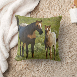 Coussin Chevaux sauvages Dakota du Nord