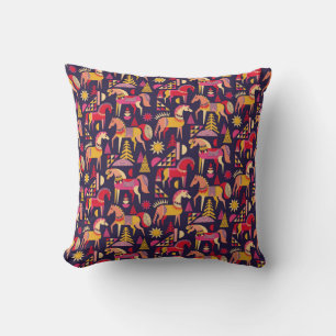 Coussin Chevaux Scandinaves : Décoration Décorative Sans C
