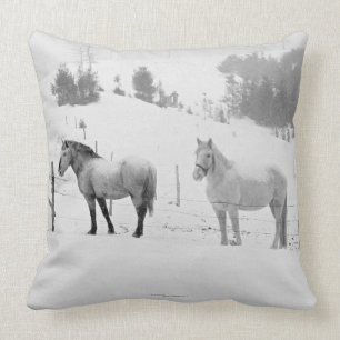 Coussin Chevaux sur le ranch