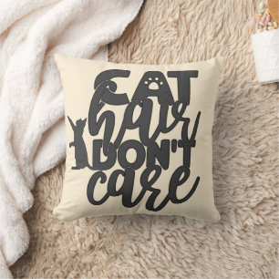 Coussin Cheveux de chat ne se soucient pas Kitty
