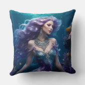 Coussin Cheveux mauve de sirène (Verso)