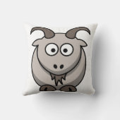 Coussin Chèvre de ferme drôle et mignonne (Verso)