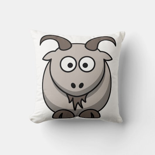 Coussin Chèvre de ferme drôle et mignonne (Recto)