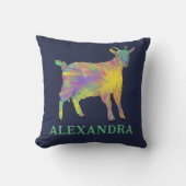 Coussin Chèvre mignonne Art animal coloré (Recto)