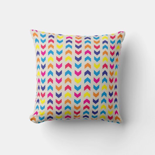 Coussin Chevron aztèque coloré (Recto)