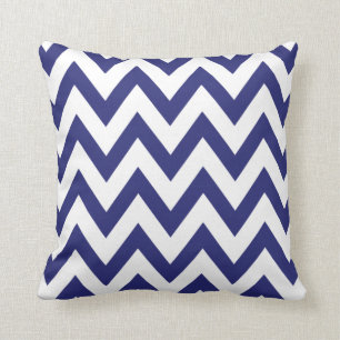 Coussin chevron de bleu marine