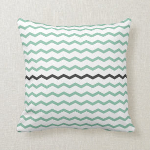 Coussin Chevron en bon état et gris
