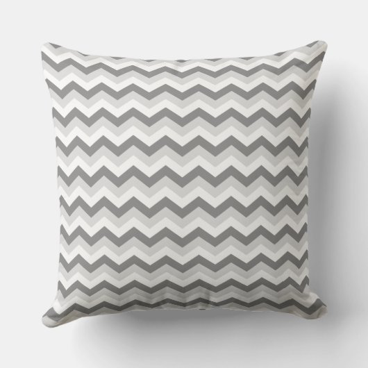 Coussin Chevron gris clair gris foncé (Verso)