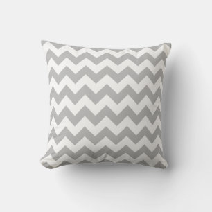 Coussin Chevron gris et blanc