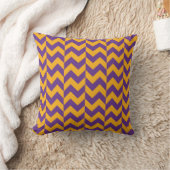 Coussin Chevron jaune et violet Zigzag (Couverture)