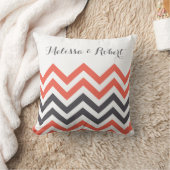 Coussin Chevron, le couple de l'anniversaire Mariage moder (Couverture)
