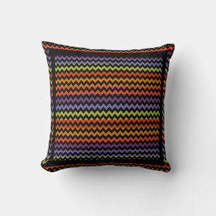 Coussin Chevron moderne coloré Zigzag