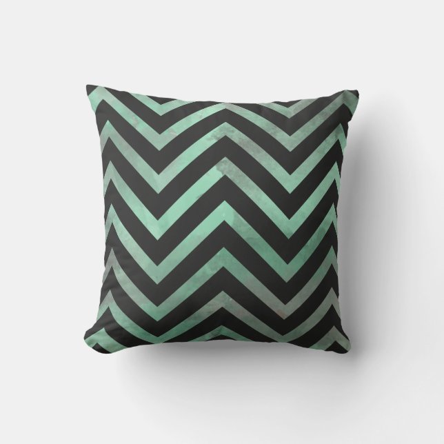 Coussin Chevron noir en bon état (Recto)