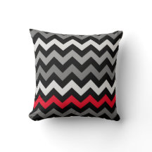 Chevron noir et blanc avec la bande rouge