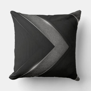 Coussin Chevron noir et gris