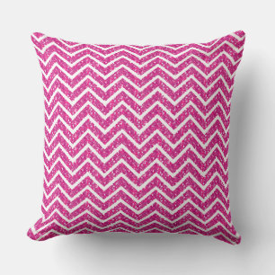 Coussin Chevron Pailleté Rose