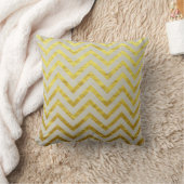 Coussin Chevron Papier Aluminium Gris Élégant Royal Paille (Couverture)