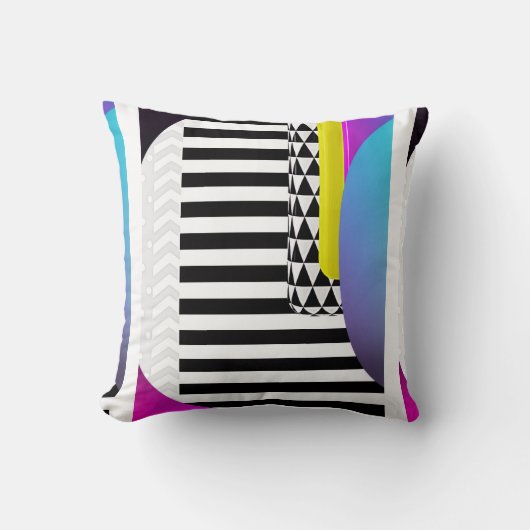 Coussin Chevron Rayures Triangles (Recto)