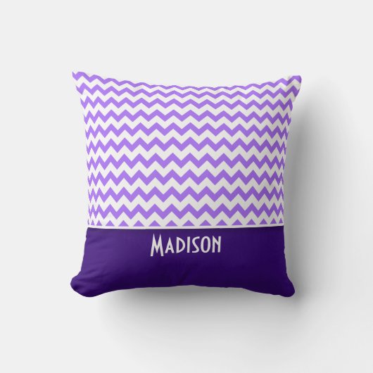 Coussin Chevron violet moderne (Recto)