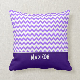 Coussin Chevron violet moderne
