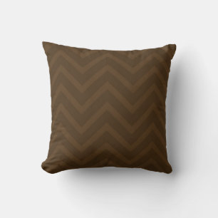 Coussin Chevron Zig-Zag Nuances de Brown