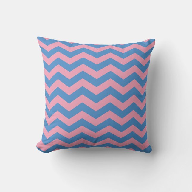 Coussin Chevrons d'orchidées bleus violets congelés (Recto)