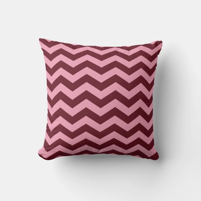 Coussin Chevrons d'orchidées congelées de Bourgogne (Recto)