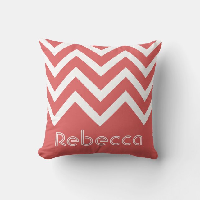 Coussin Chevrons tendance moderne Personnalisé (Recto)