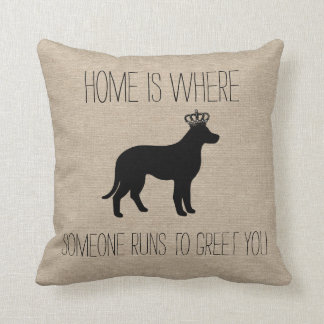 Coussin Chez soi, c'est là que quelqu'un court pour te sal