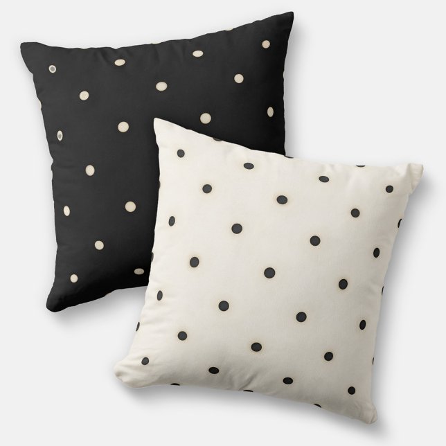 Coussin Chiaroscuro Pois réversible 2 faces (Flip the pillow to for a different look)