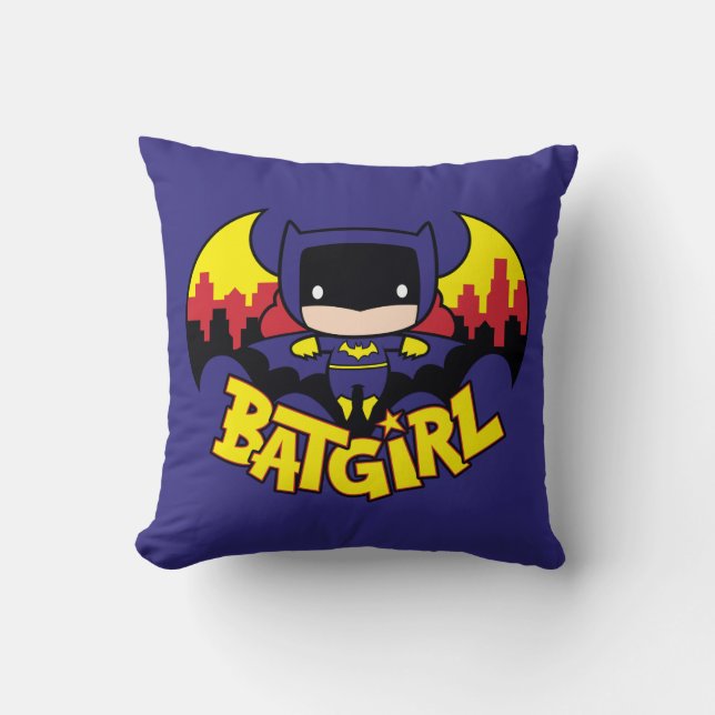 Coussin Chibi Batgirl avec Gotham Skyline & Logo (Recto)