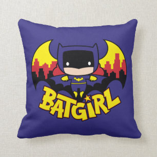 Coussin Chibi Batgirl avec Gotham Skyline & Logo