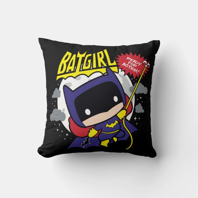 Coussin Chibi Batgirl Prêt Pour L'Action (Recto)