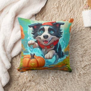 Coussin Chibi Bordure Ninja Chien : L'art épopé