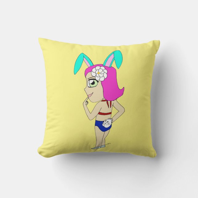 Coussin chibi bunnygirl (Recto)